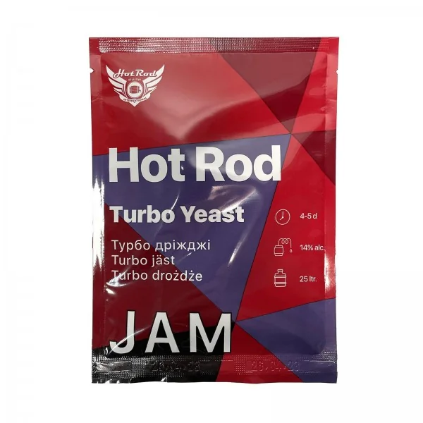 Drojdie turbo pentru alcool Hot Rod Jam pentru 25 l (69 g) pentru musturi din fructe