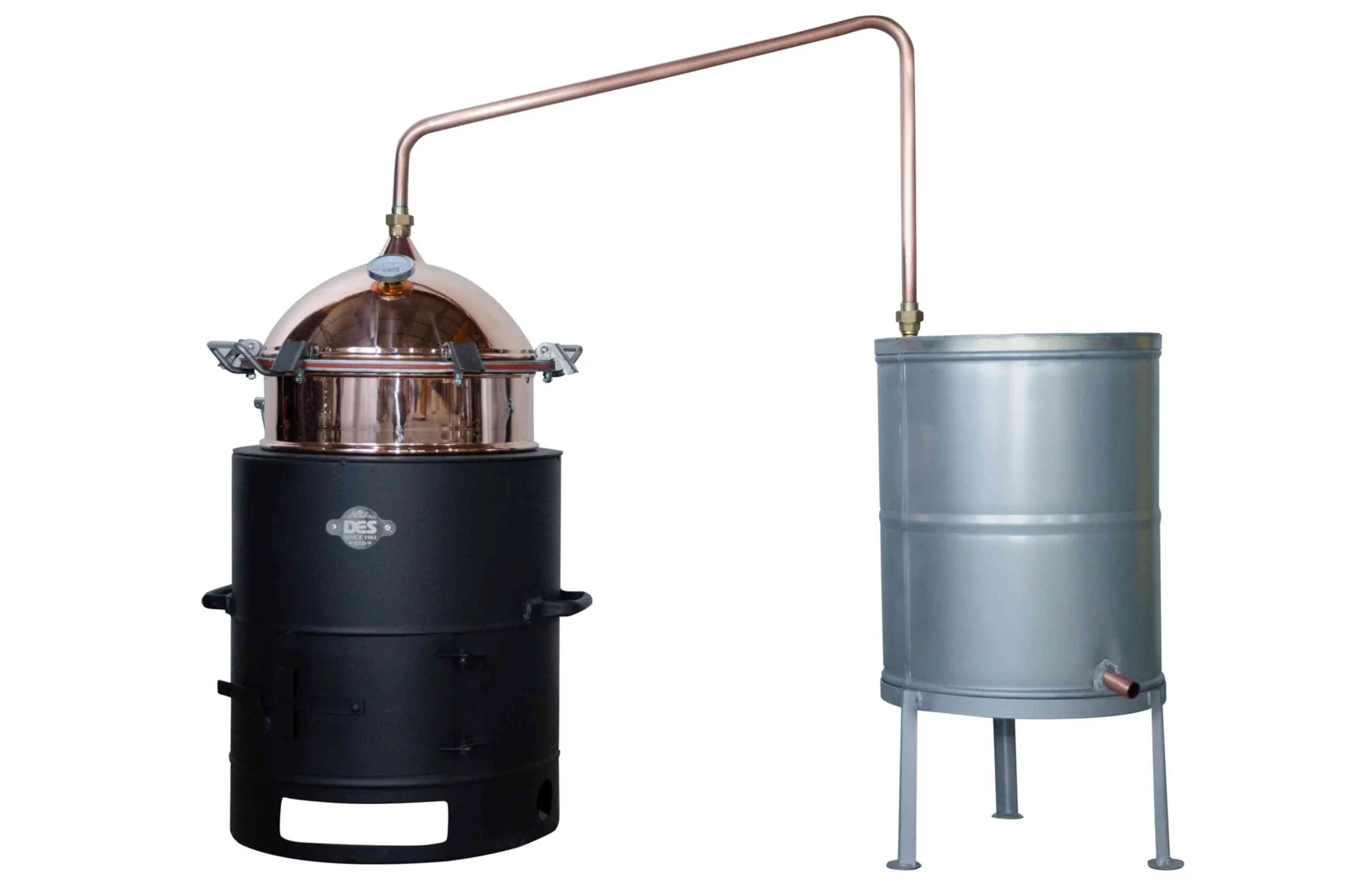 Distilator din cupru DES HOBBY 35L (cu agitator, gaz și combustibil solid)
