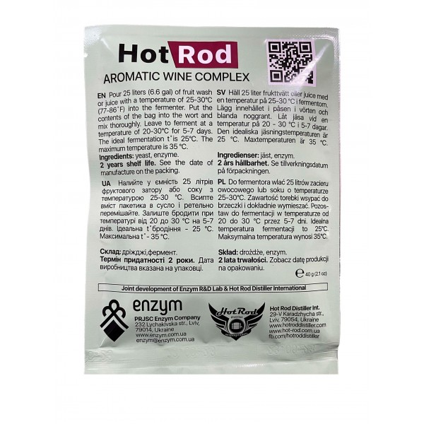 Drojdie de vin Hot Rod Aromatic Wine Complex pentru 25 L (40g)