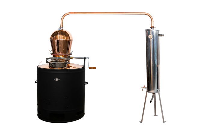 Distilator din cupru DES CLASSIC 200 L cu robinet de golire/gură de vizitare