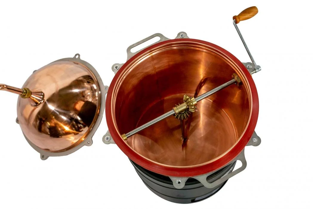 Distilator din cupru DES HOBBY 35L (cu agitator, gaz și combustibil solid)