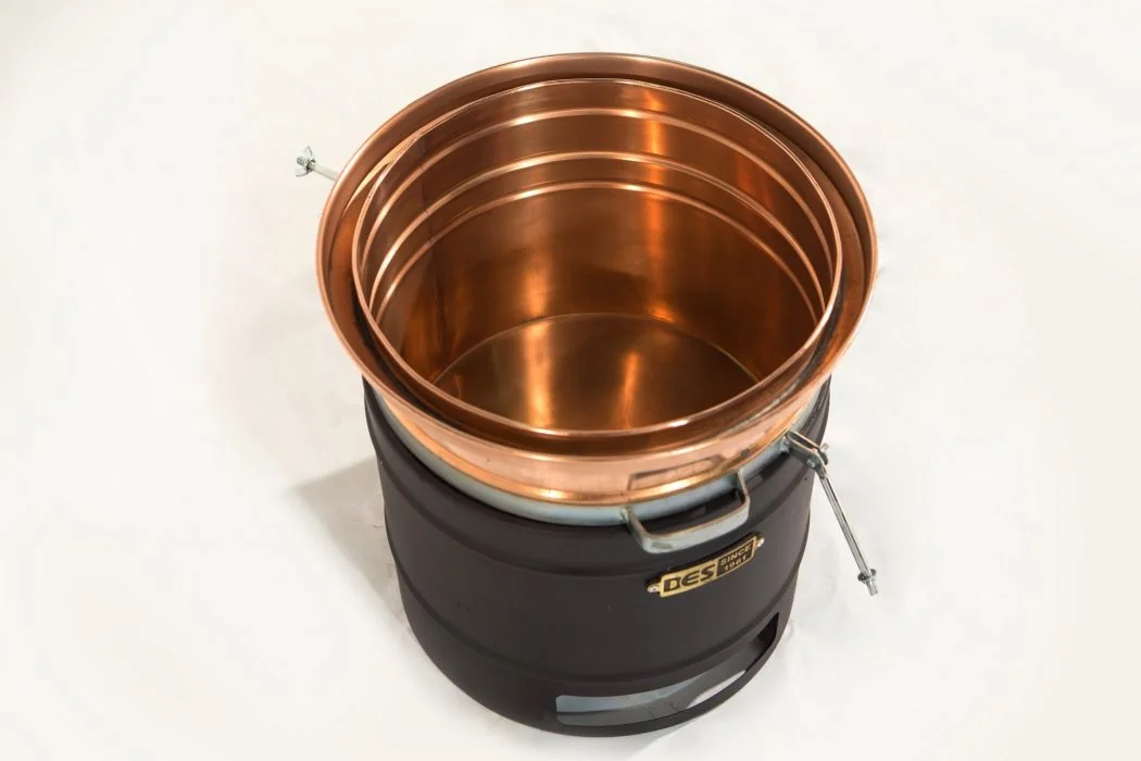 Distilator din cupru DES HOBBY 35L (cu agitator, gaz și combustibil solid)